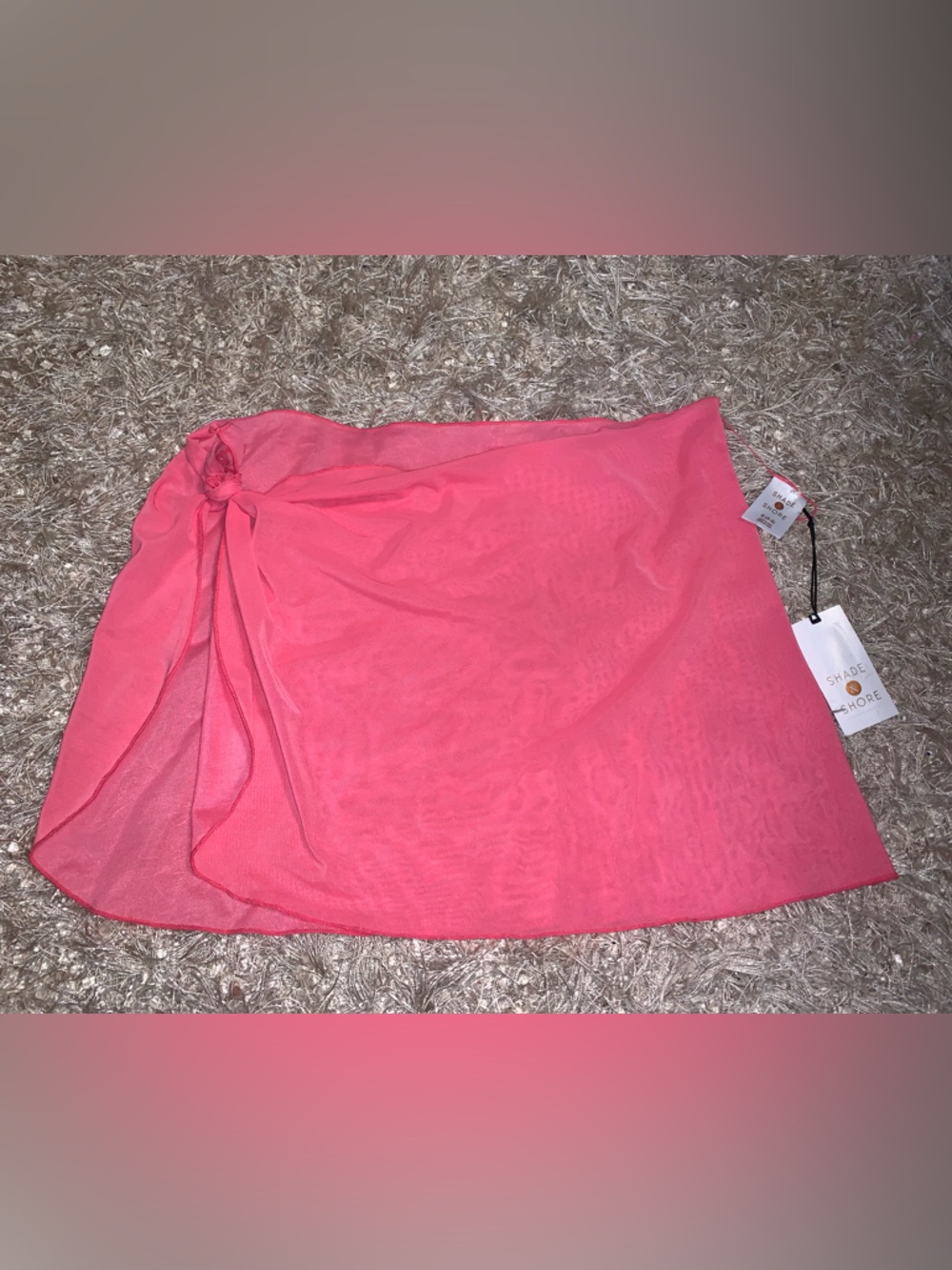 Shade & Shore Pink Tie-Side Swim Sarong